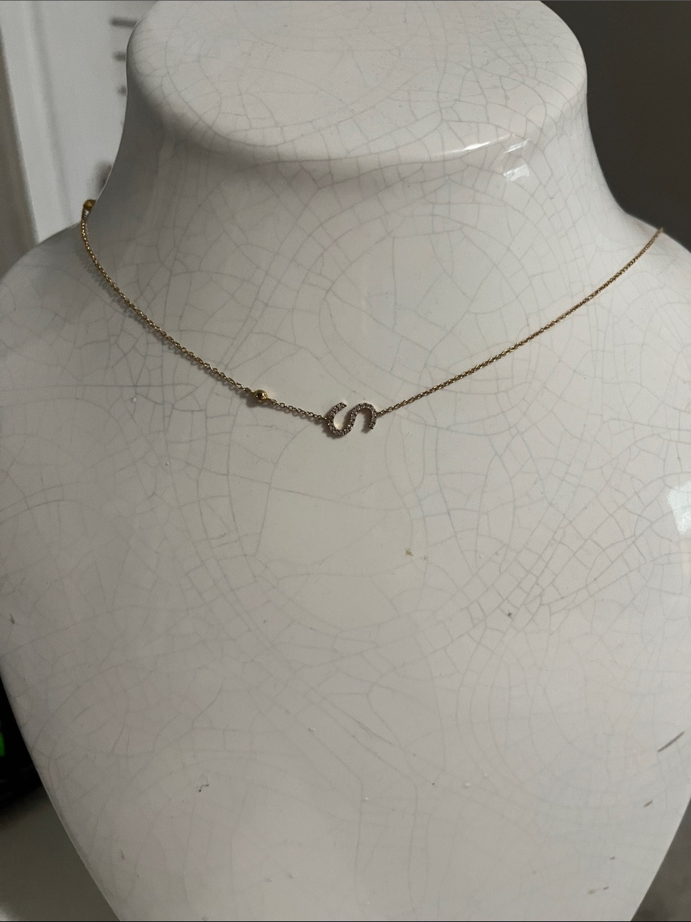 Gold Initial 'S' Necklace - Delicate Gold Letter Pendant